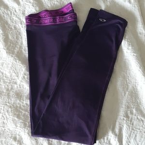 Champion Purple Leggings with Pink Waistband